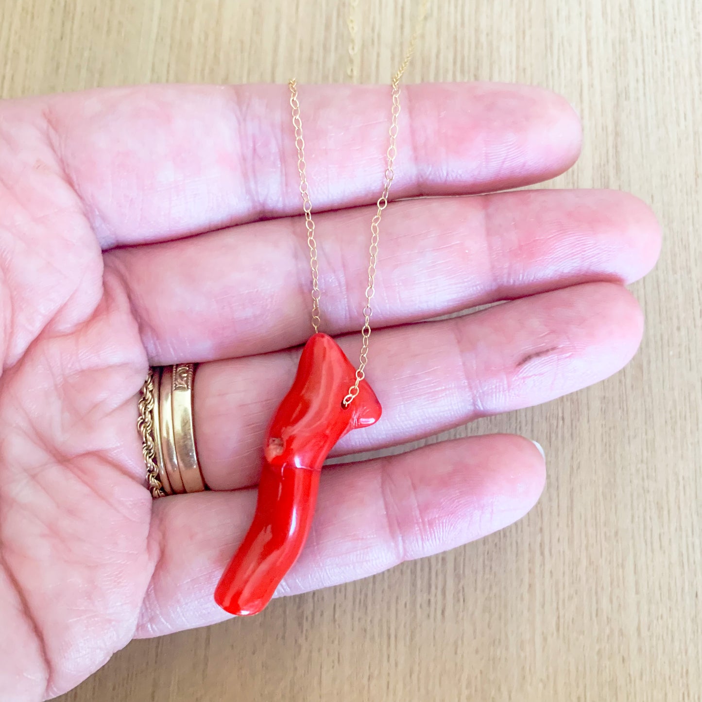 Dainty Coral Branch Necklace