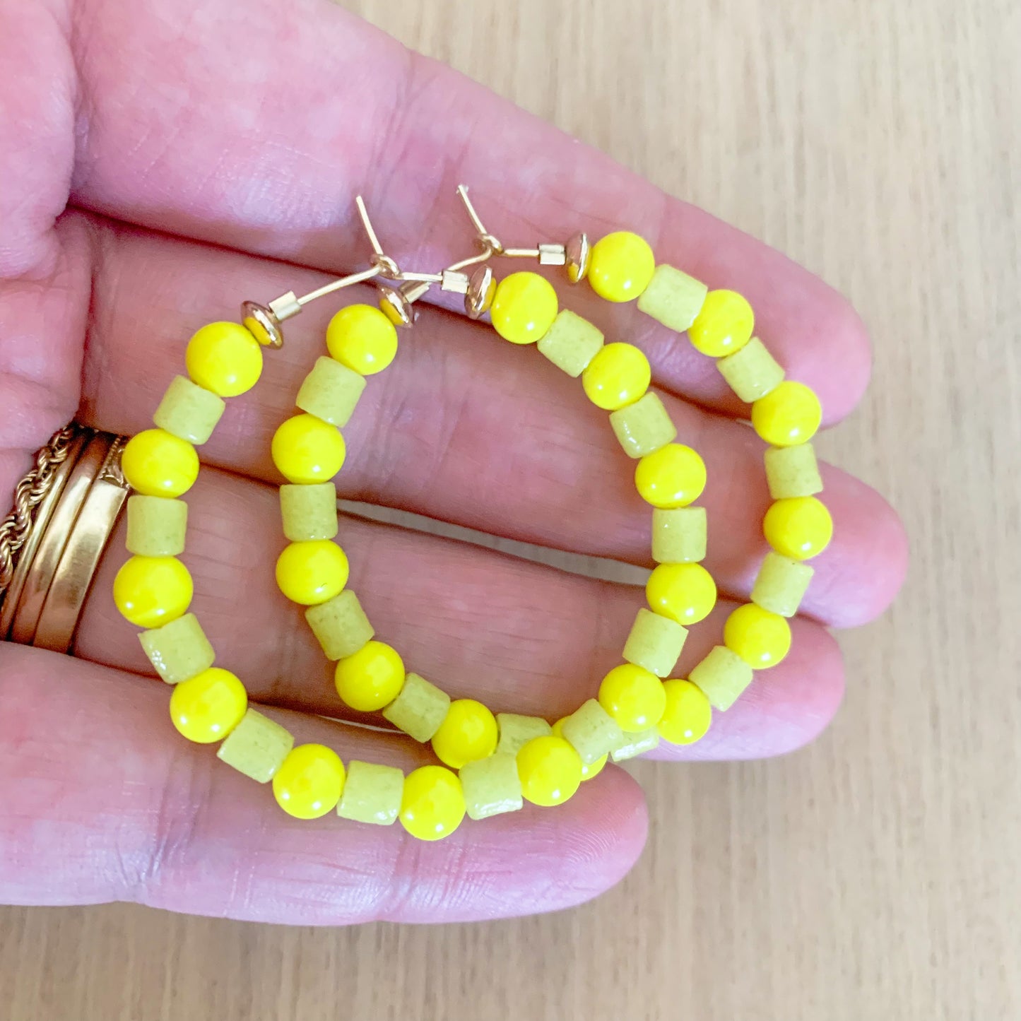 Bright Citron Hoops