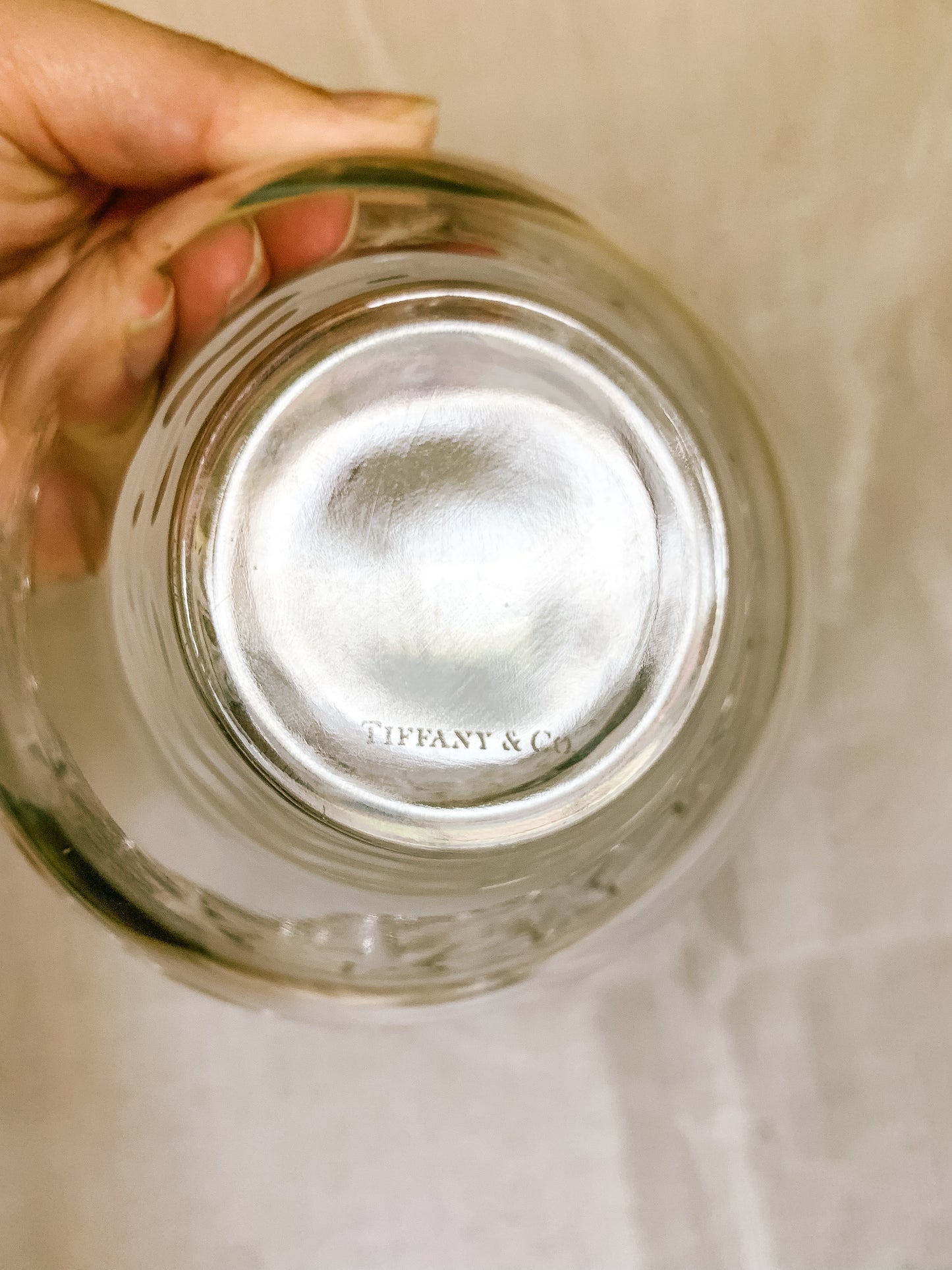 Vintage Tiffany & Co Stars Scalloped Crystal Bowl