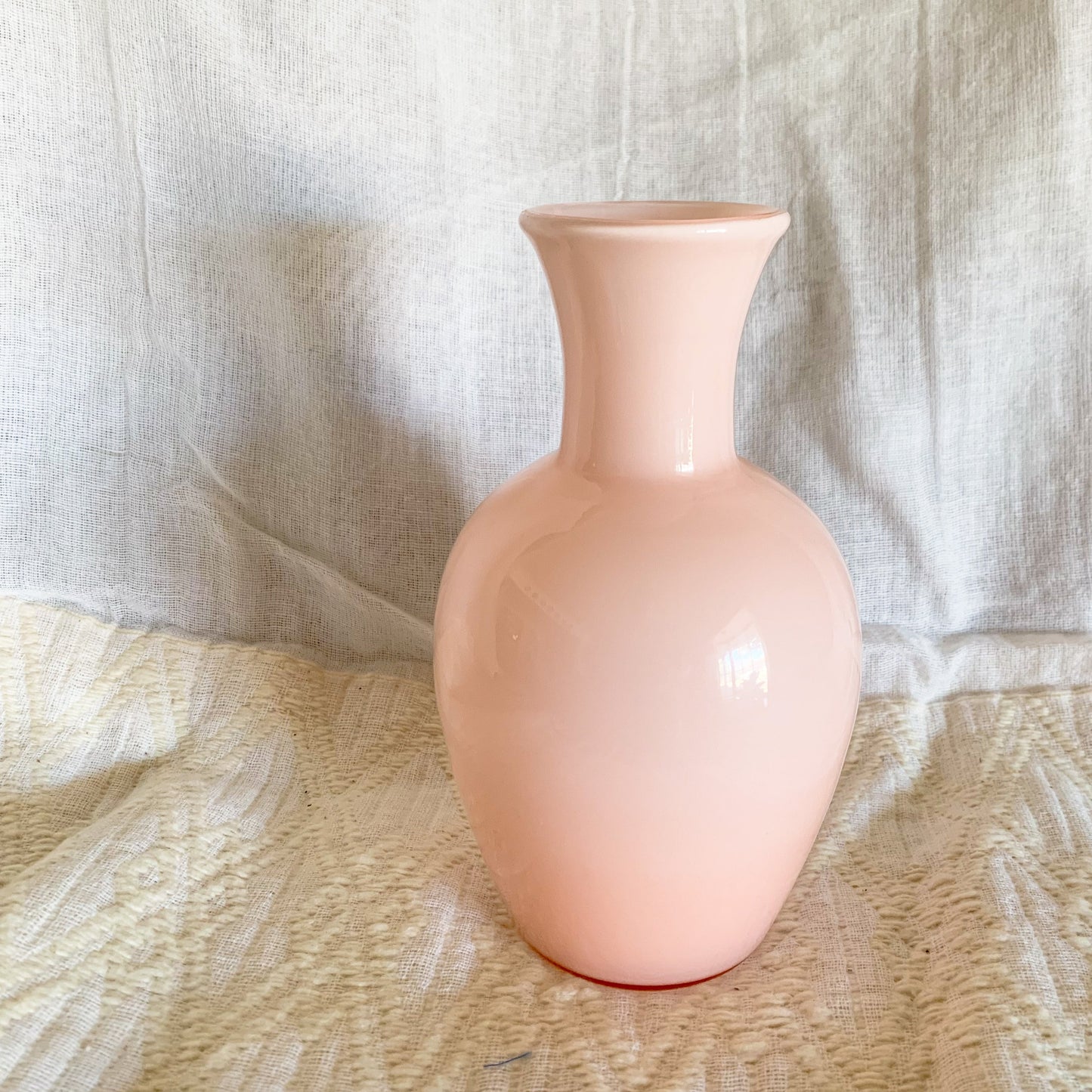 Vintage Pink Opaline Vase by Larry Lazlo for Mikasa