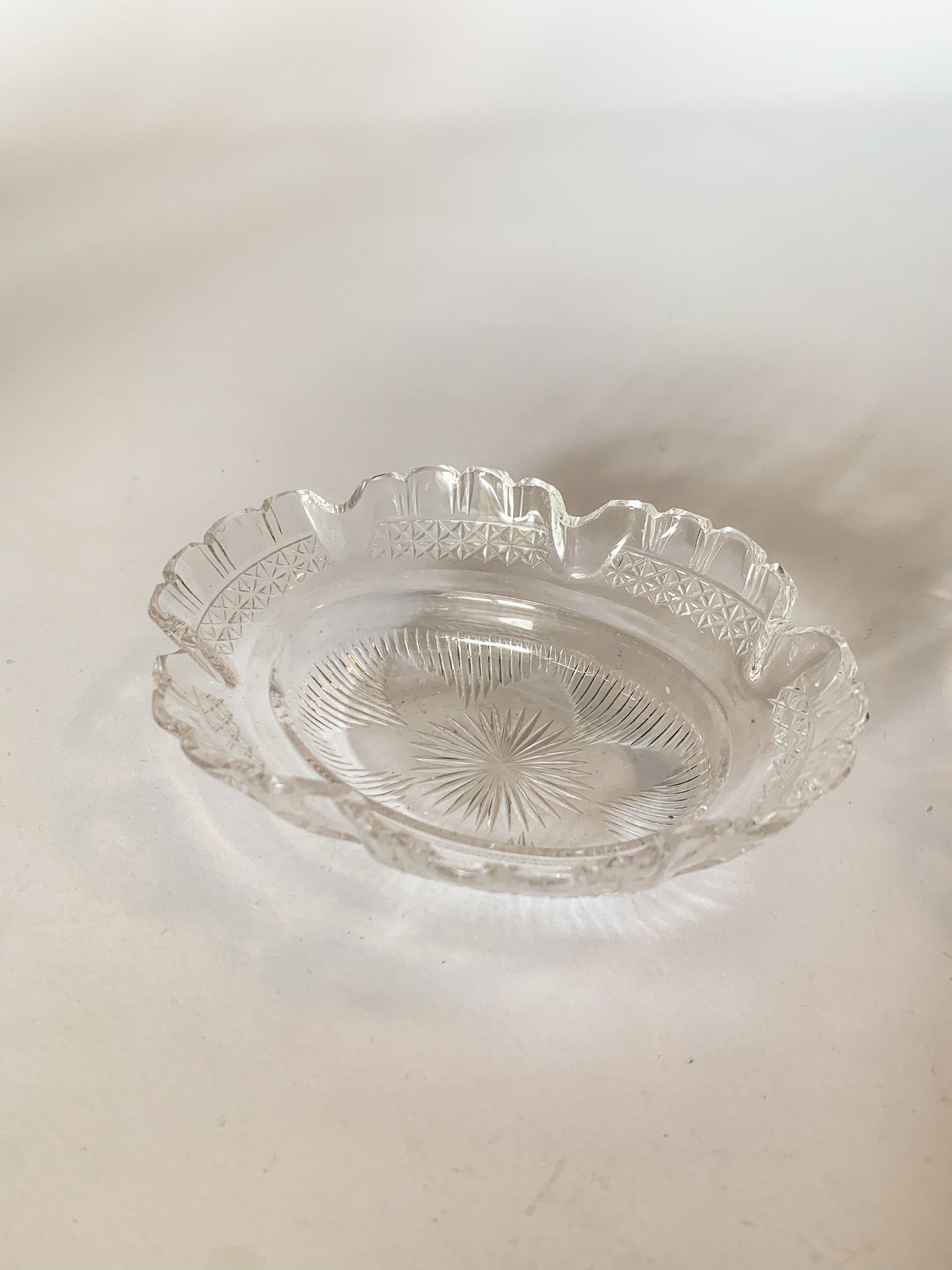 Antique Etched Cooper Bros Silver Plate Relish Caddy with Crystal Inserts
