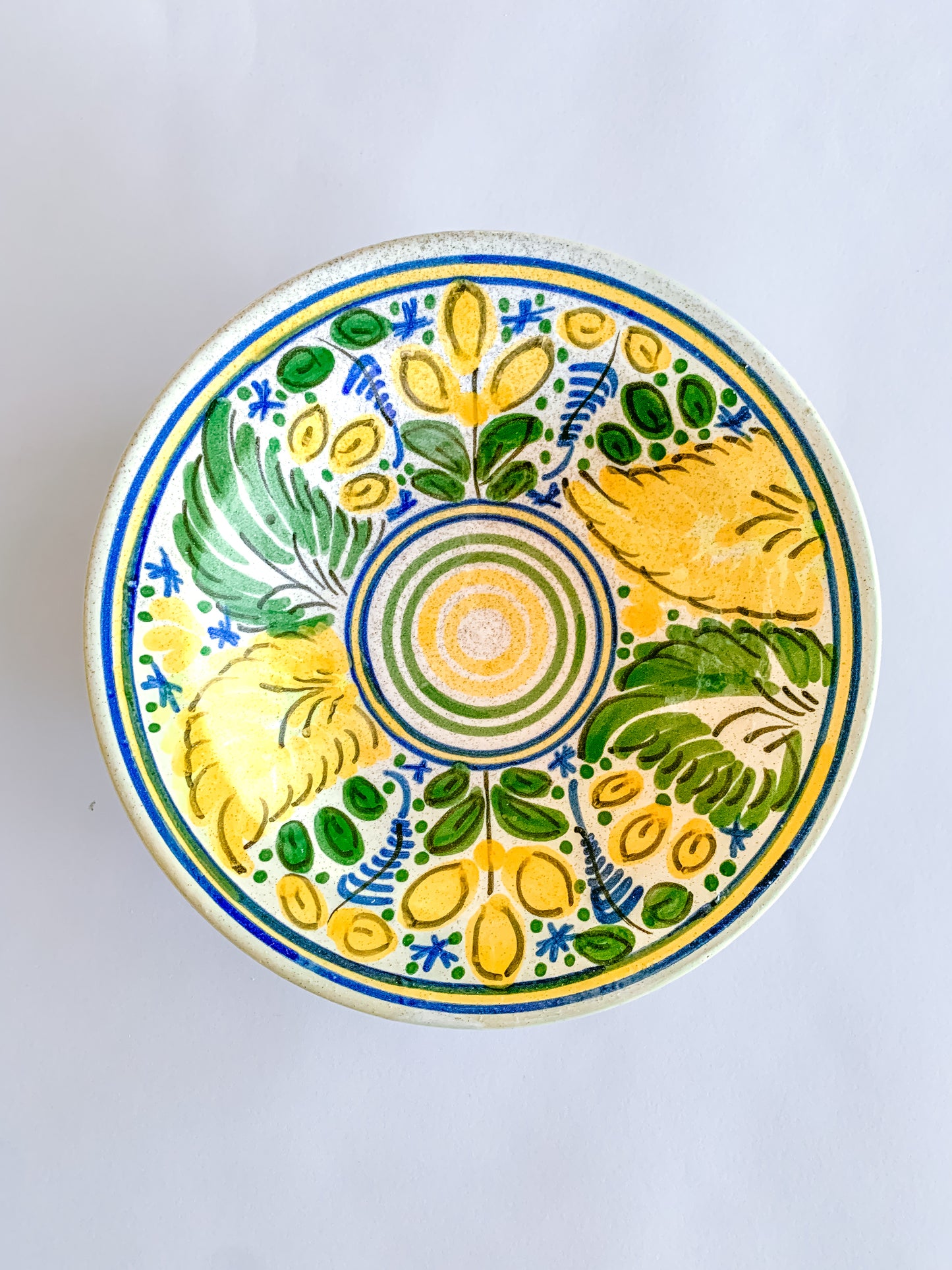 Italian Style Hand Painted Studio Pottery Bowl
