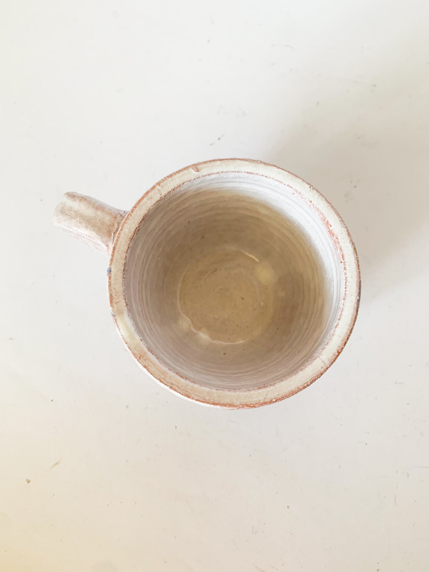 Hand Painted Lemons Studio Pottery mug, signed