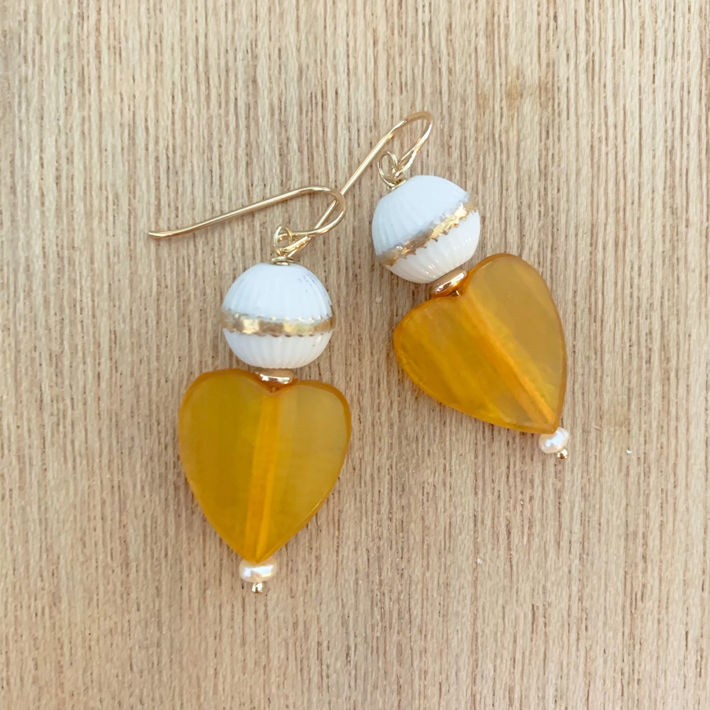 The Yellow Heart Earrings