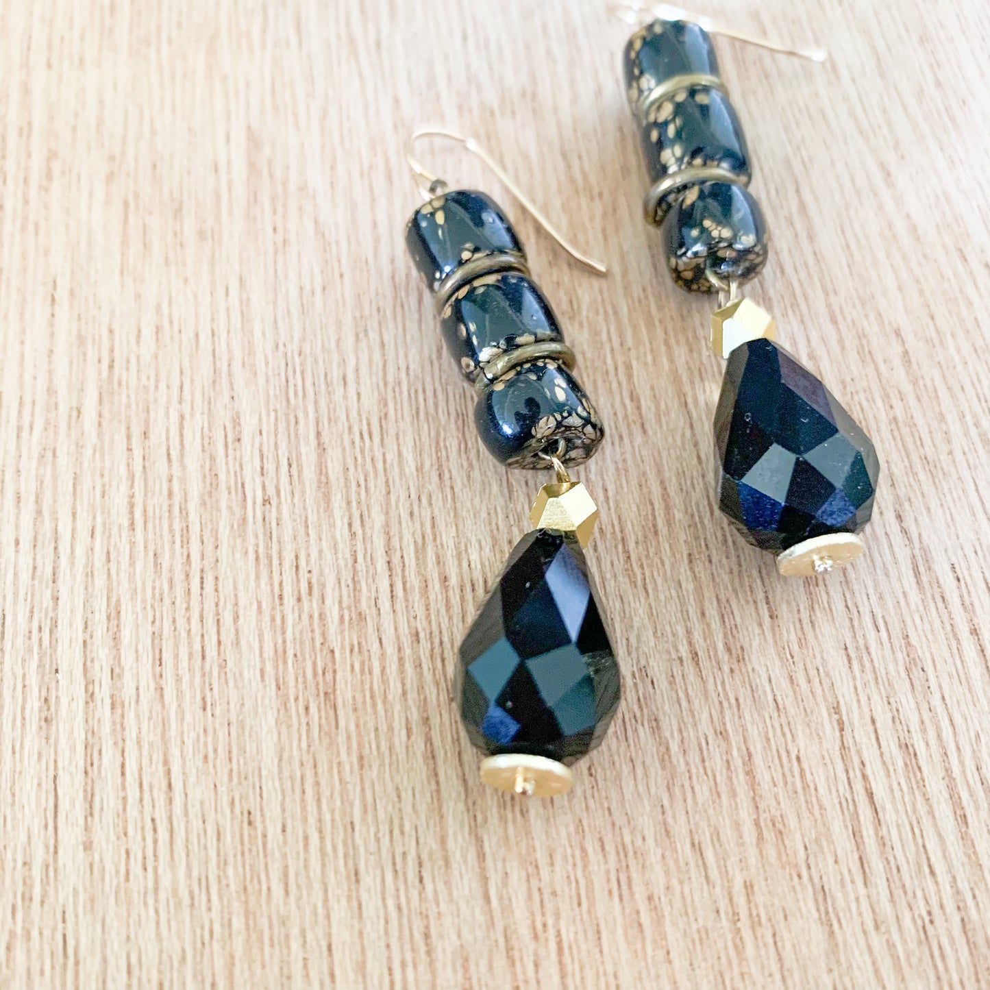 Black and Gold Earrings