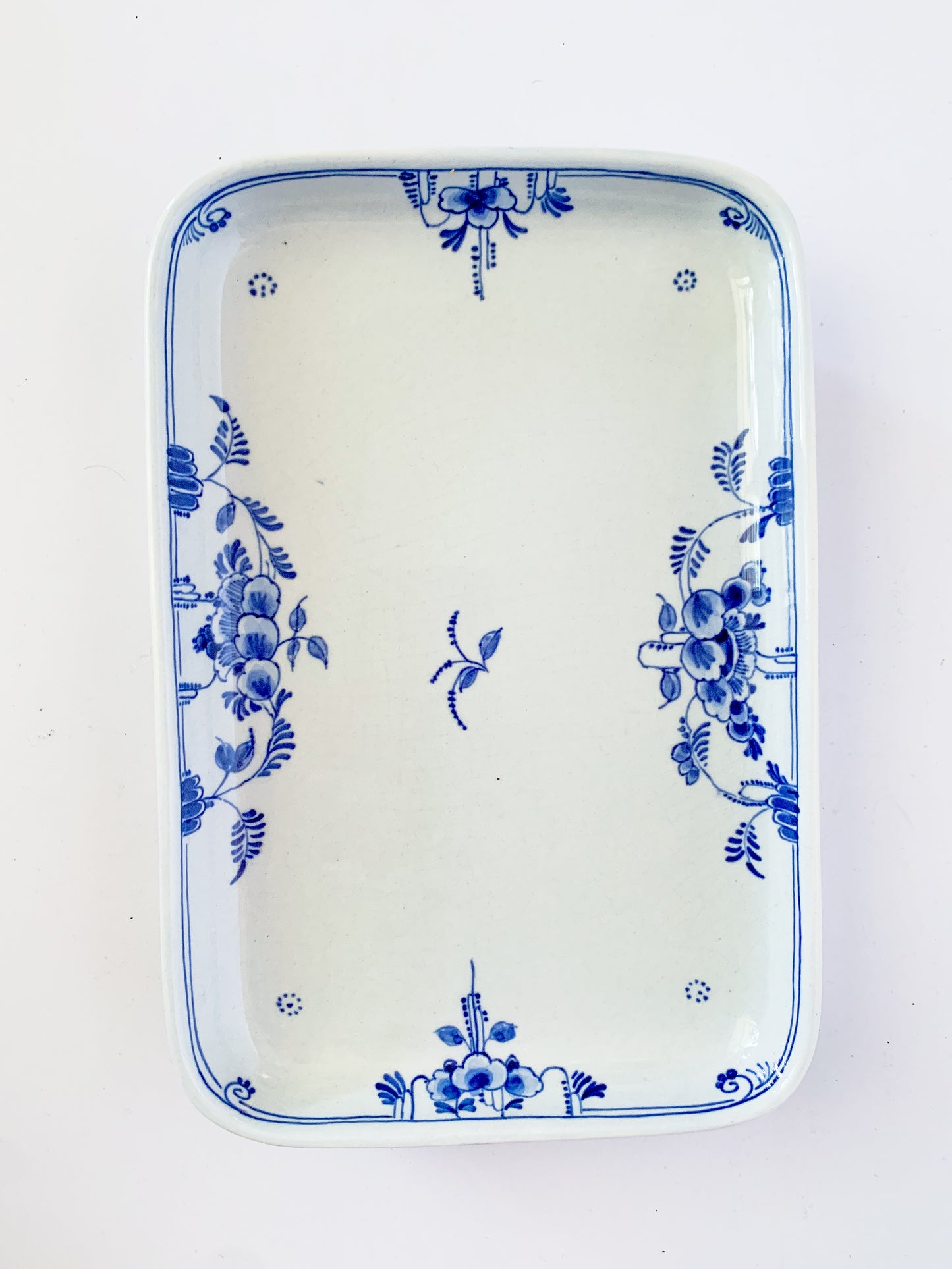 Vintage Delft Blue and White Catchall Tray