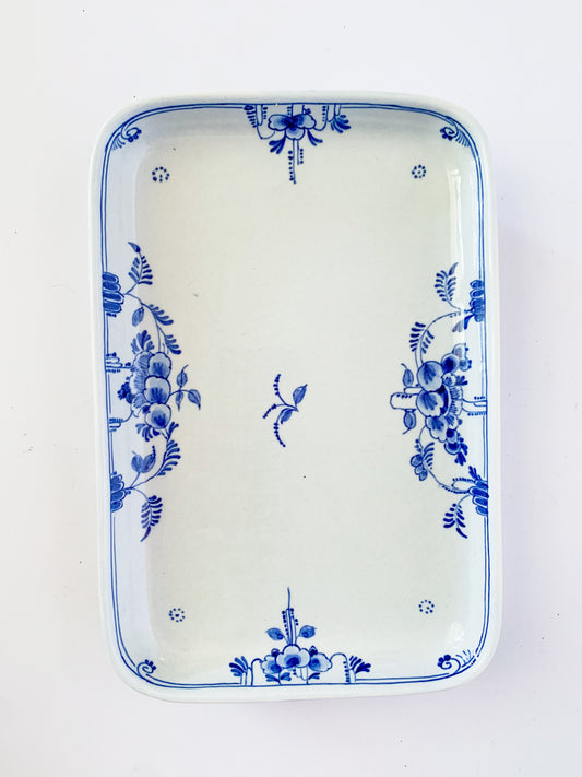 Vintage Delft Blue and White Catchall Tray