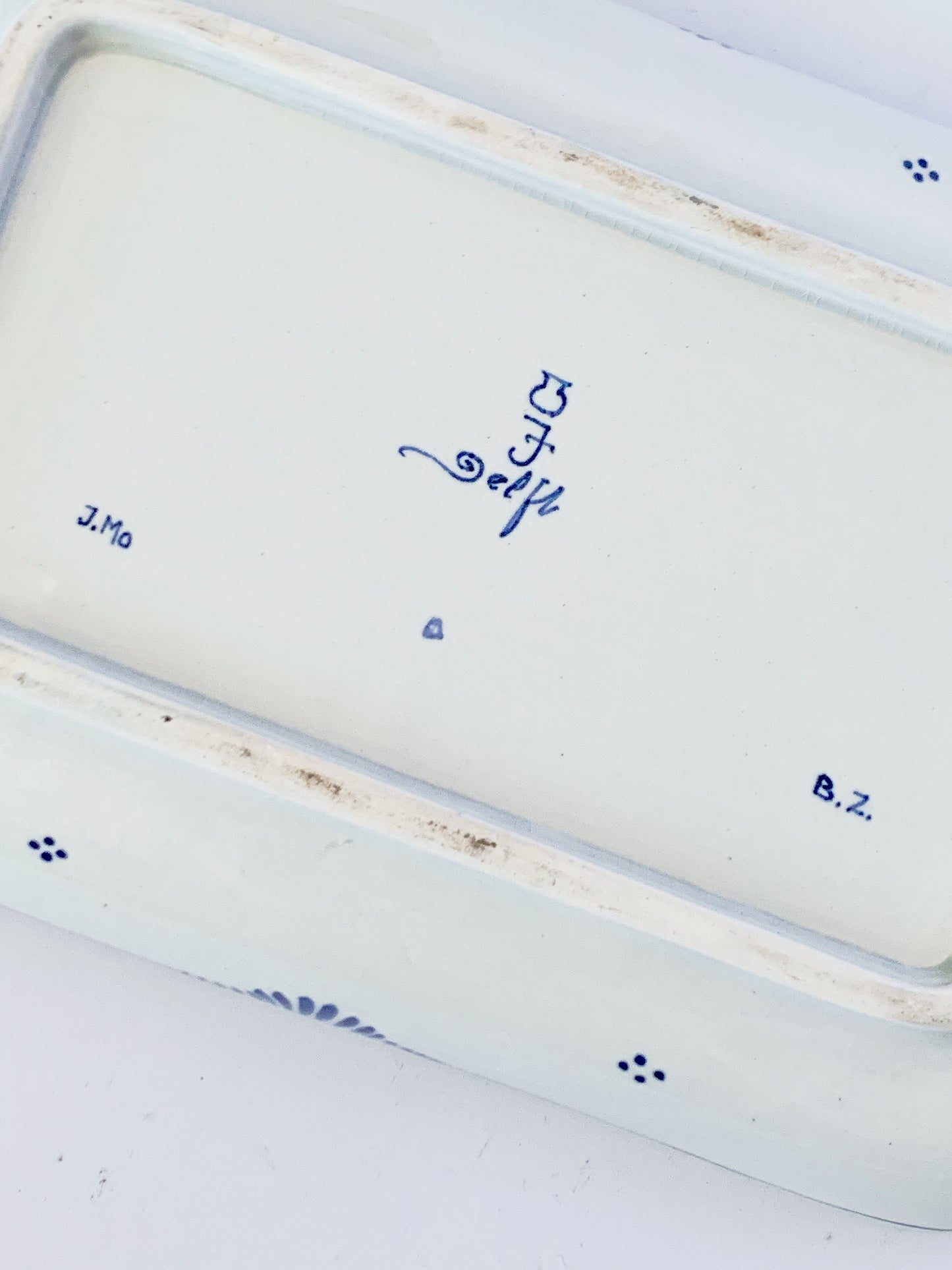 Vintage Delft Blue and White Catchall Tray