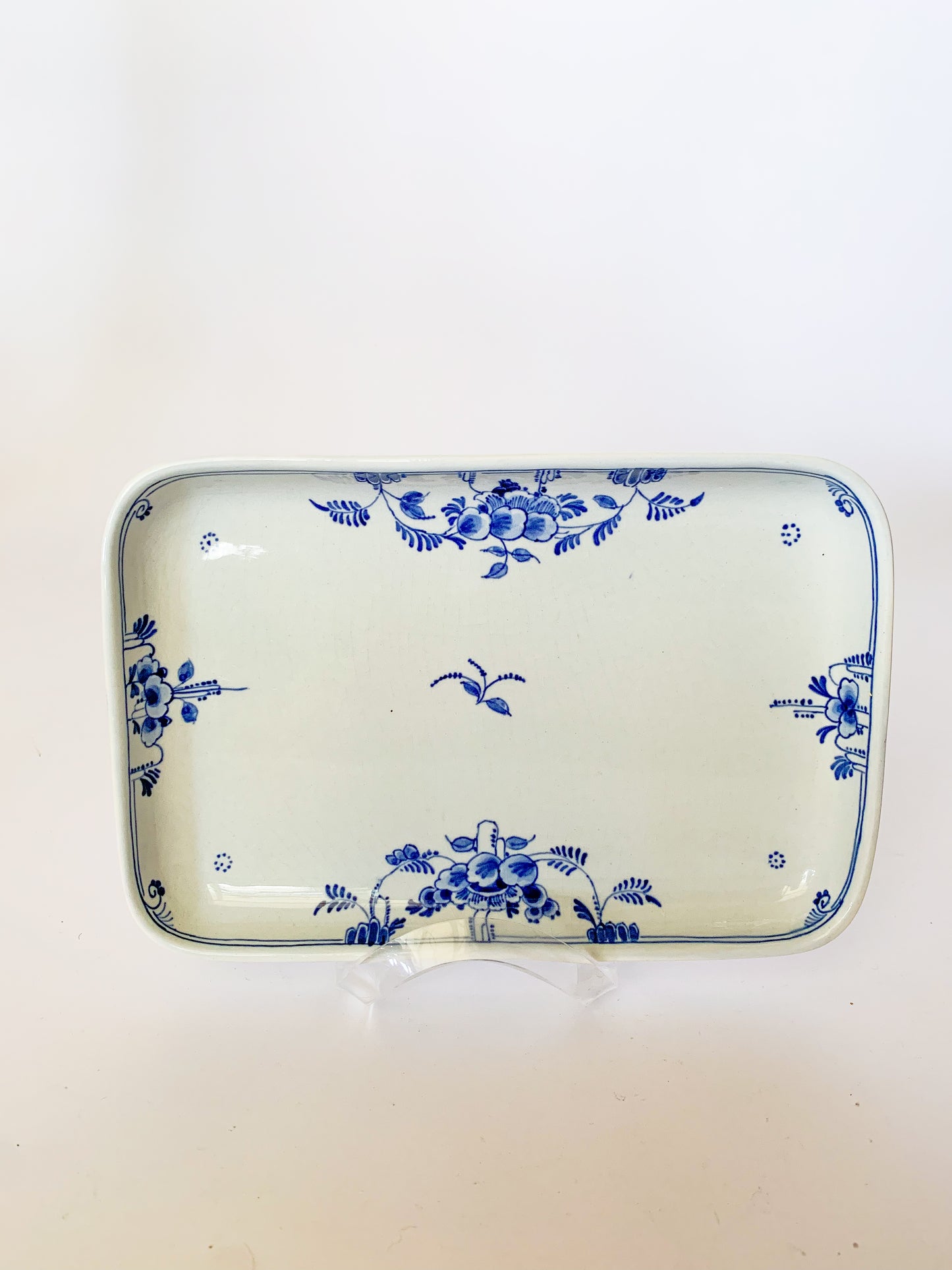 Vintage Delft Blue and White Catchall Tray