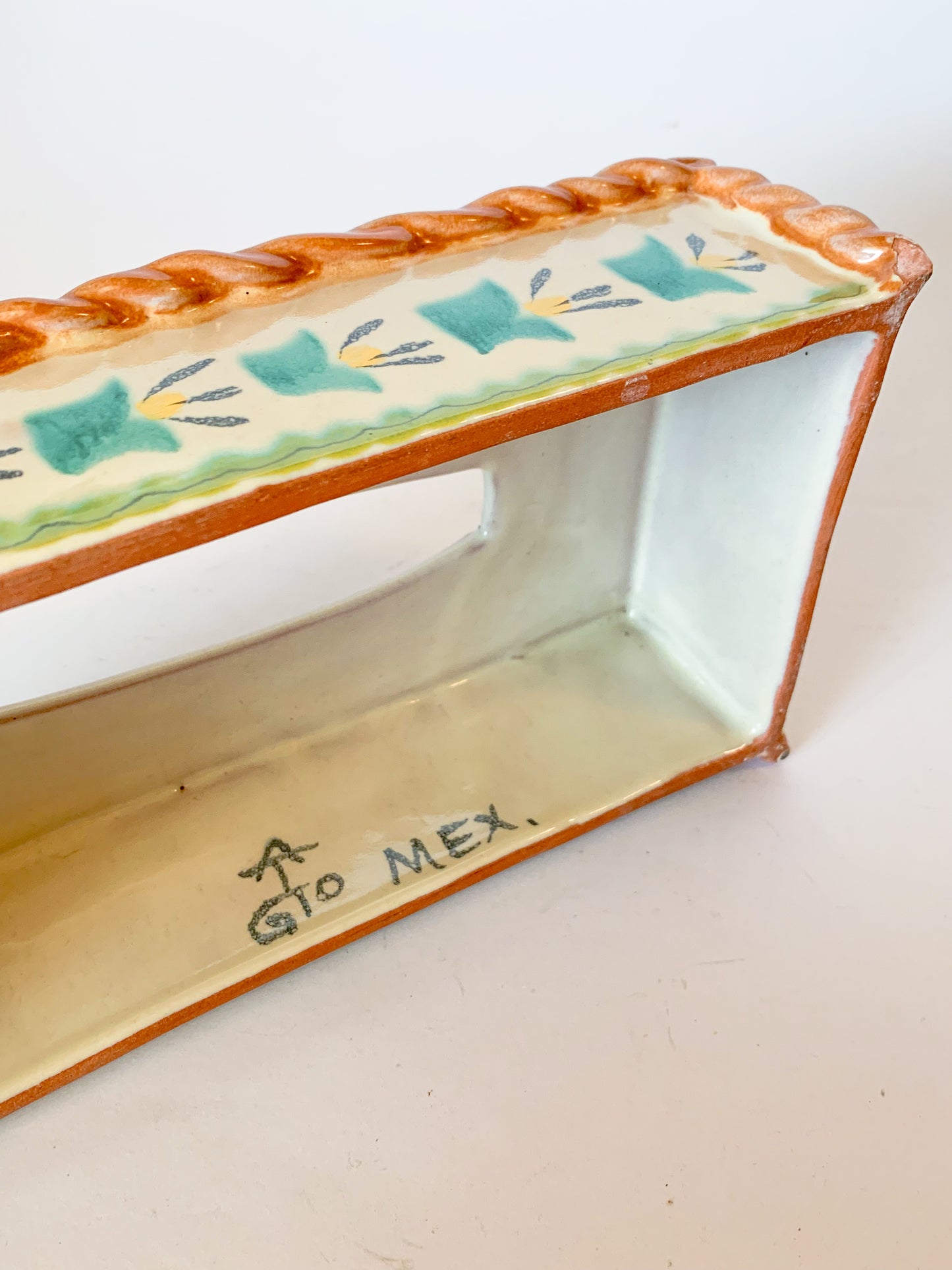 Vintage Gorky Gonzalez Hand Painted Pottery Tissue Cover