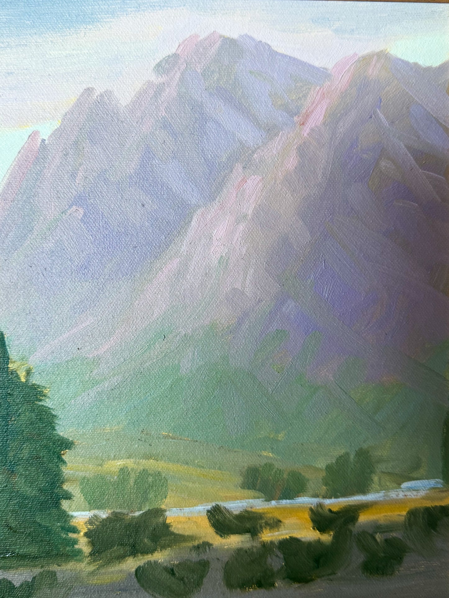 Original Painting of Mountain Landscape, 11x14