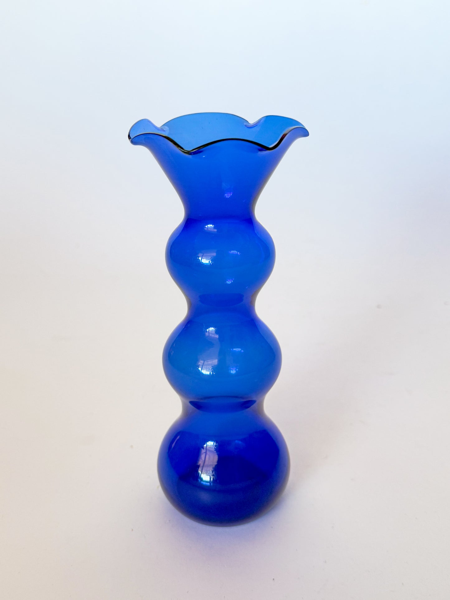 Vintage Cobalt Squiggle Bud Vase