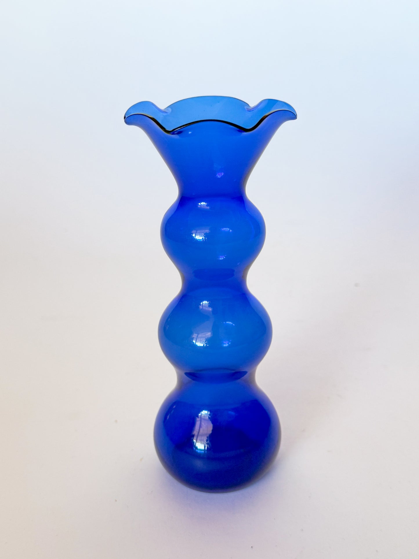 Vintage Cobalt Squiggle Bud Vase