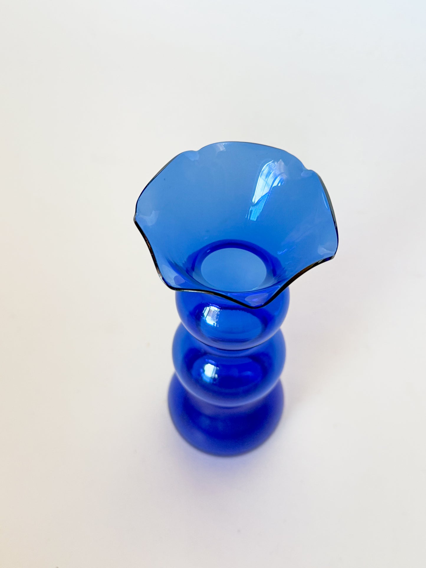 Vintage Cobalt Squiggle Bud Vase