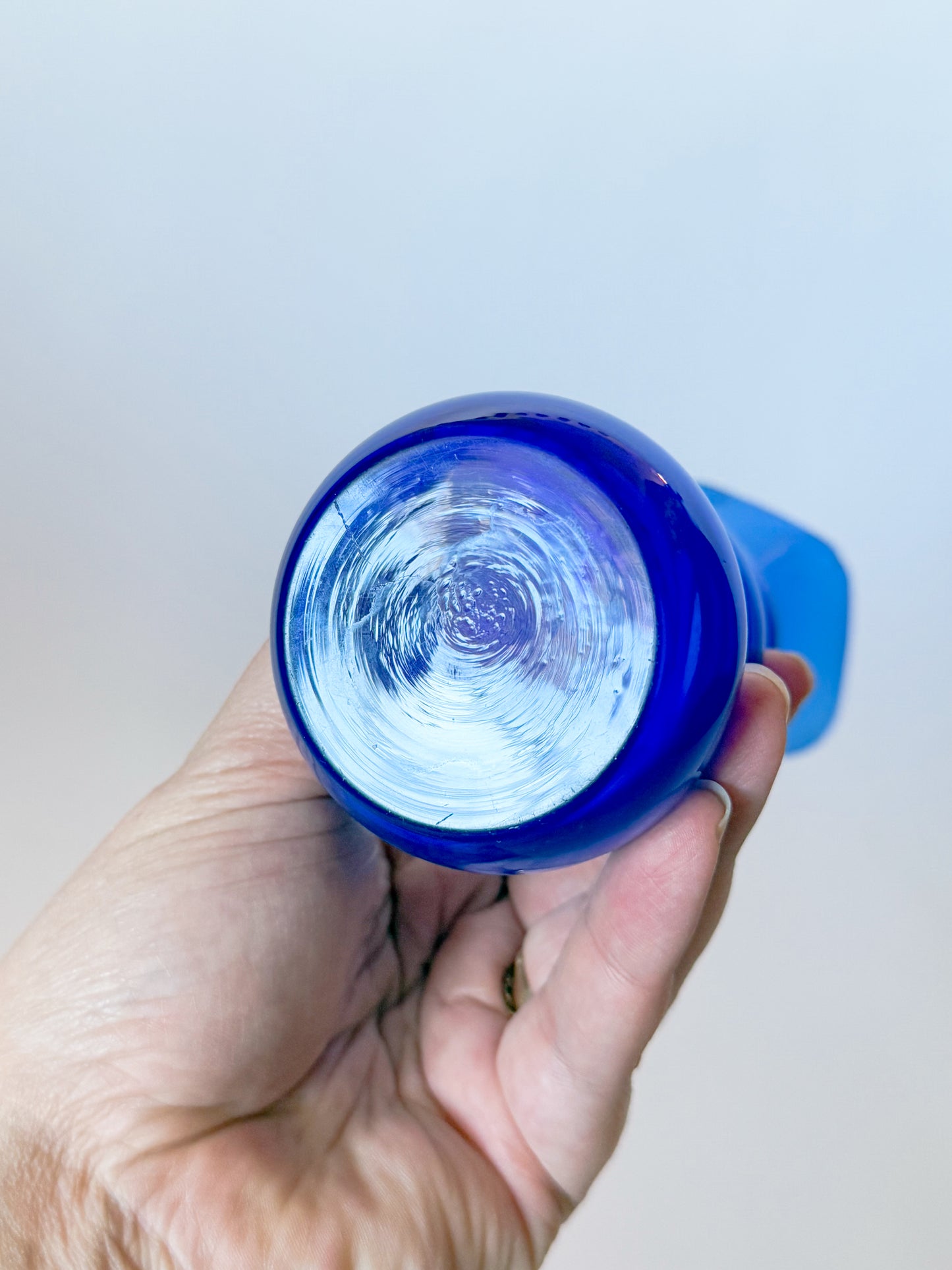 Vintage Cobalt Squiggle Bud Vase