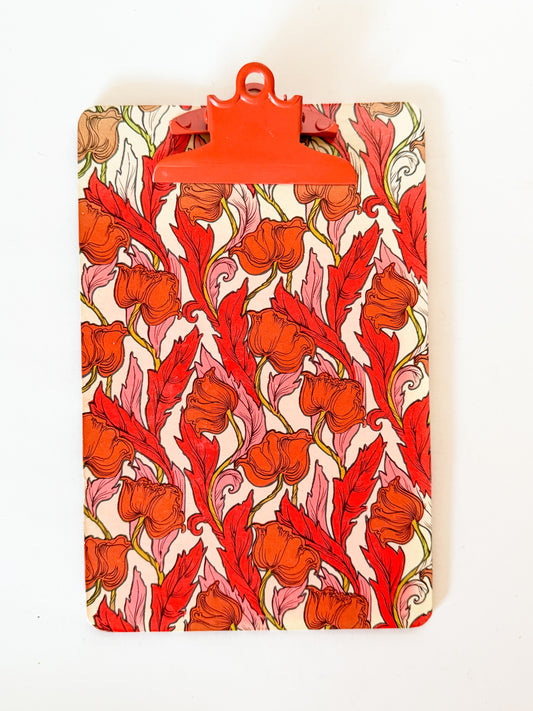 Charming Vintage Mod Floral Mini Clipboard