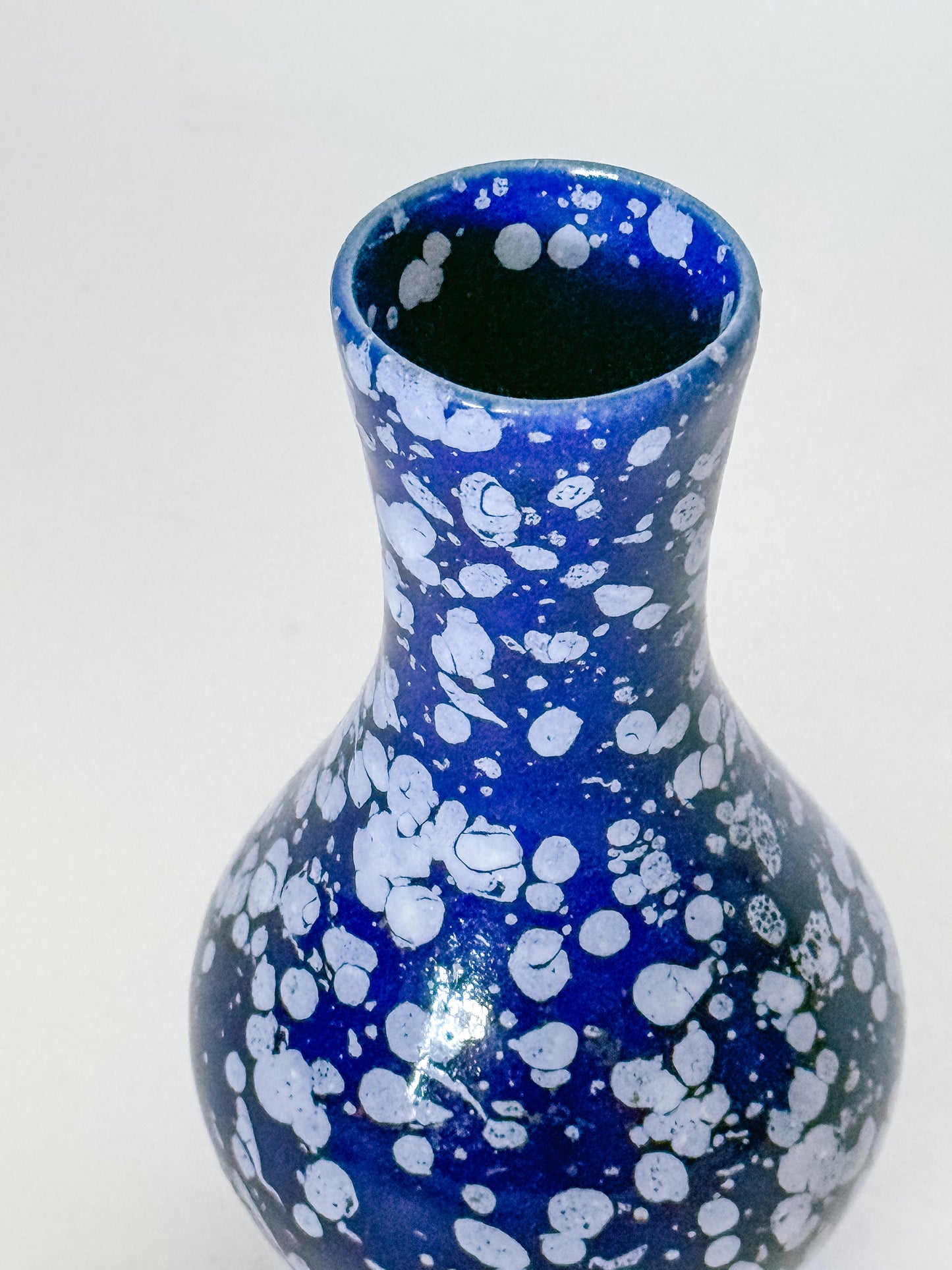 Small Vintage Splatter Ware Bud Vase