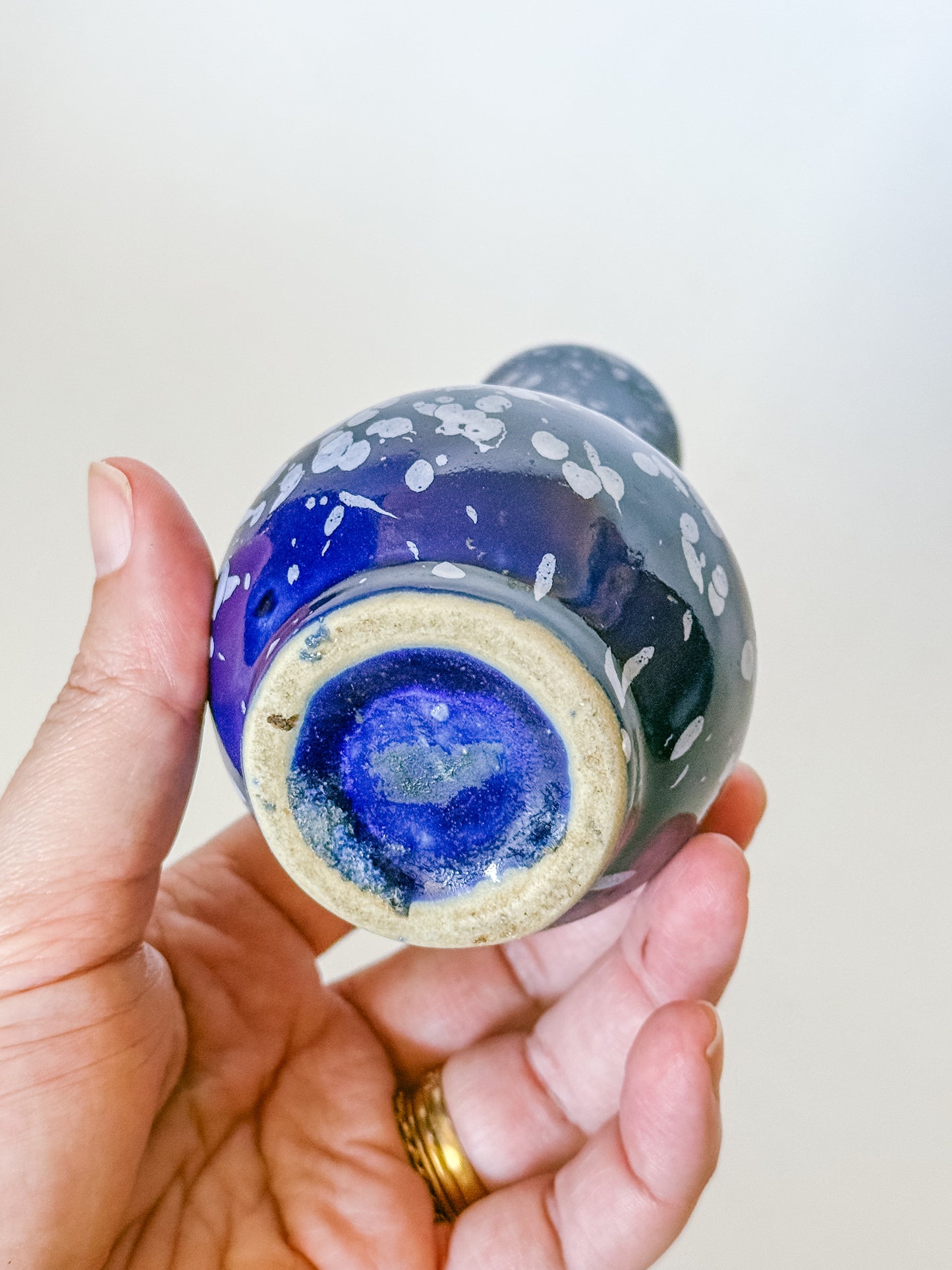 Small Vintage Splatter Ware Bud Vase