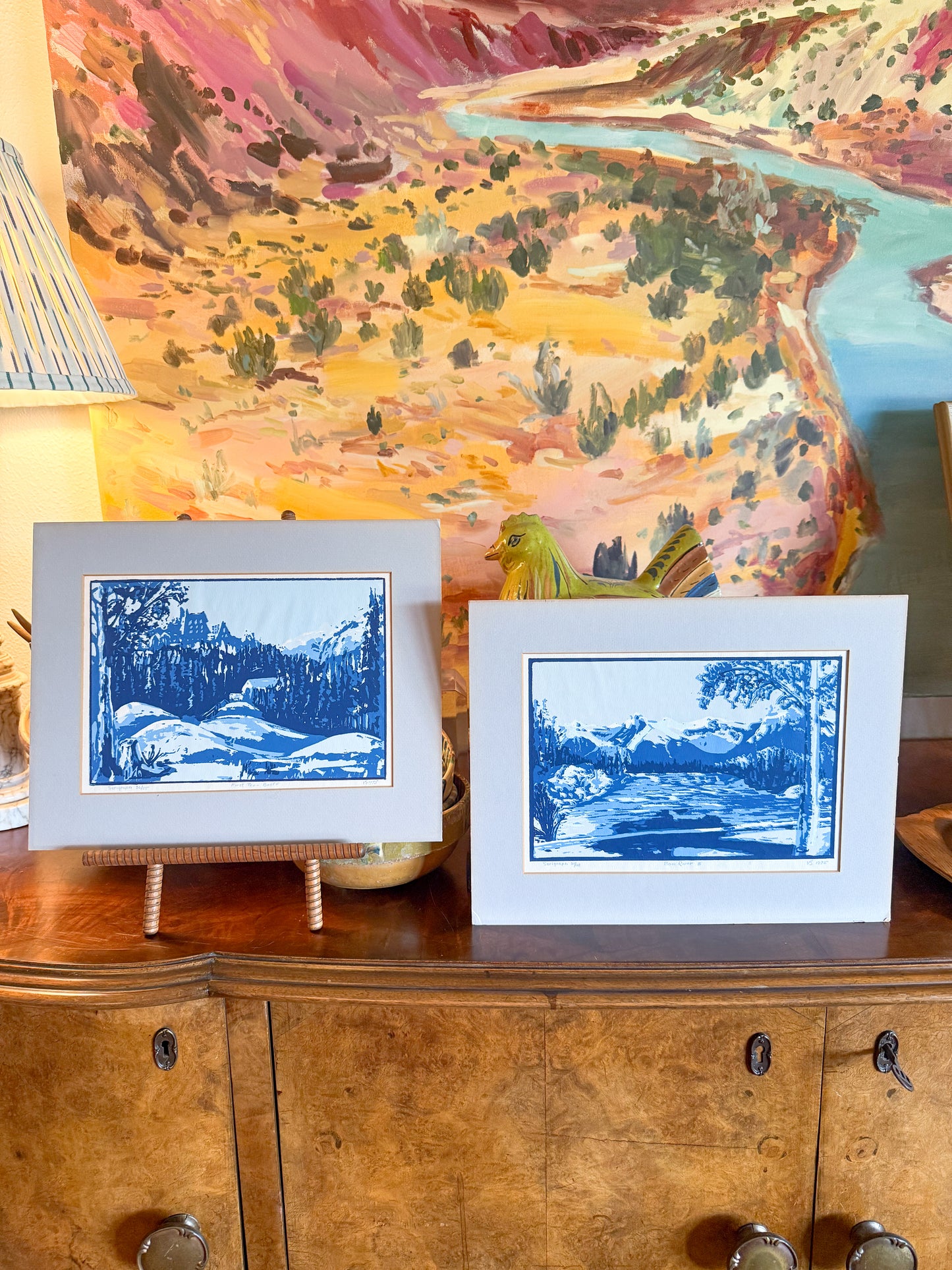 Vintage Serigraph "First Tee - Banff" by Listed Canadian Artist Vella Strand, 1975