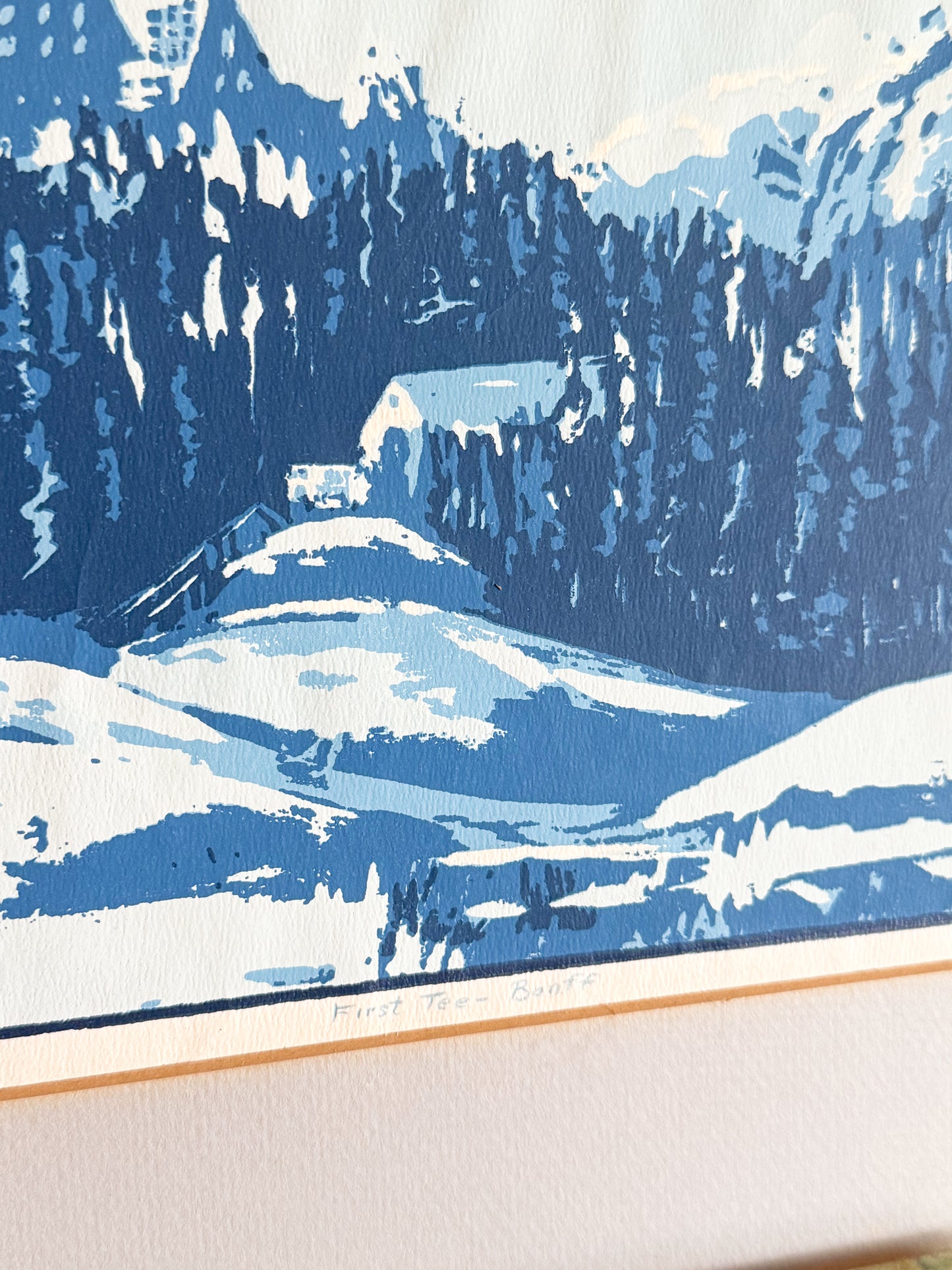 Vintage Serigraph "First Tee - Banff" by Listed Canadian Artist Vella Strand, 1975