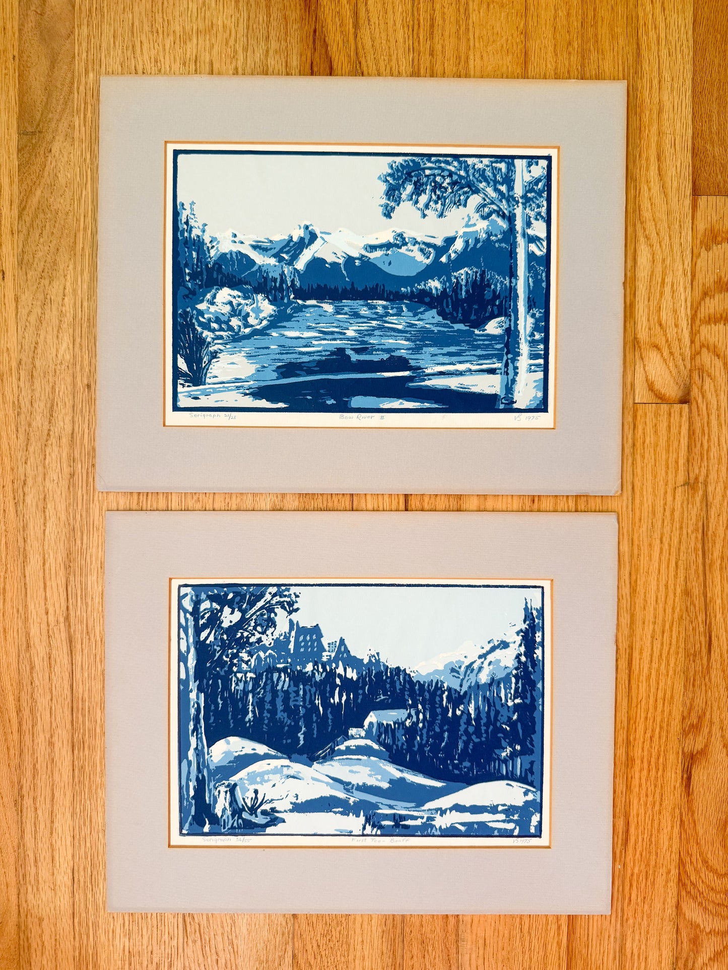 Vintage Serigraph "First Tee - Banff" by Listed Canadian Artist Vella Strand, 1975