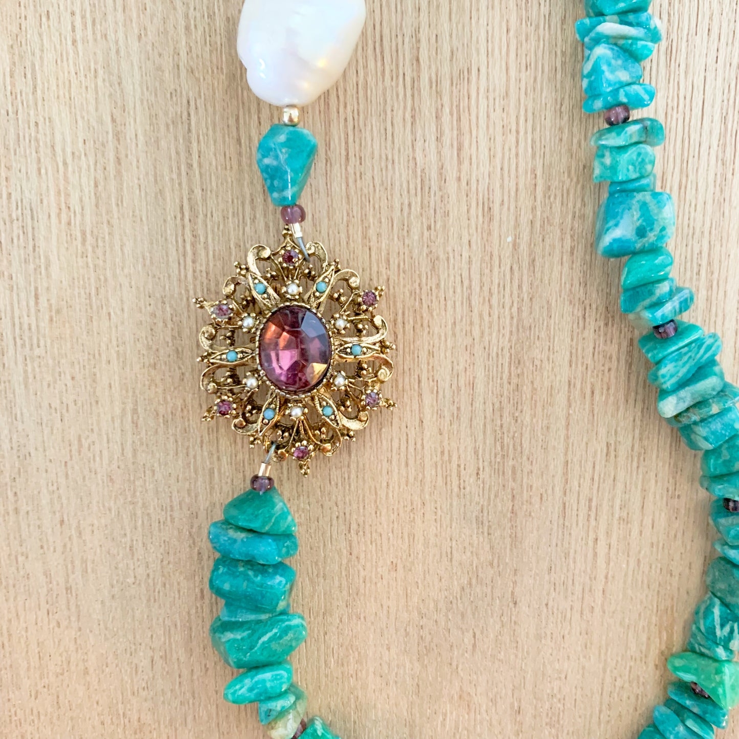 Baroque Pearlies: Turquoise Amazonite