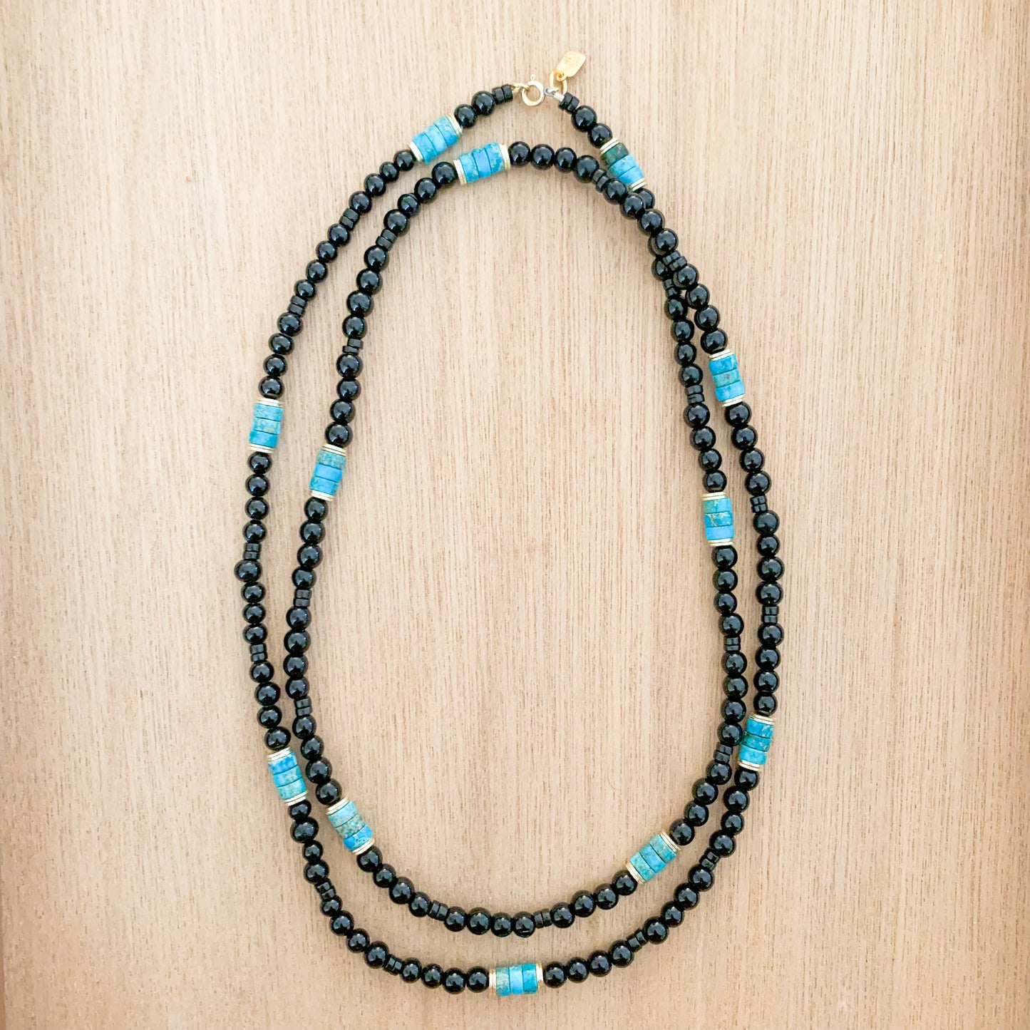 Delicate Black and Turquoise Necklace