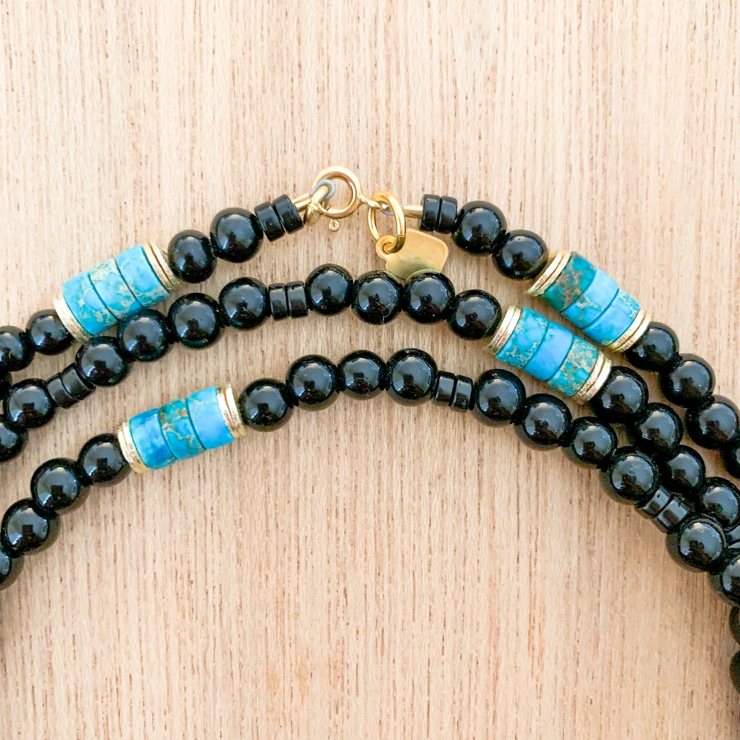 Delicate Black and Turquoise Necklace